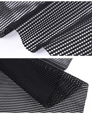 方格網布家居家紡用布運動服裝箱包鞋材網袋面料經編方格網眼布