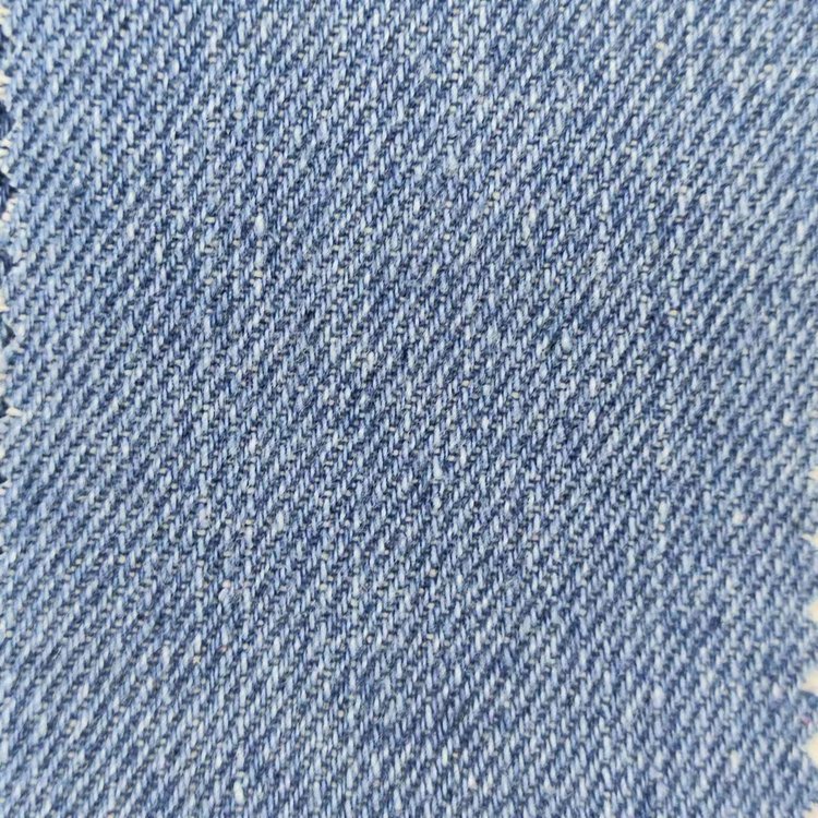 滌棉粗竹節水洗牛仔布12安斜紋牛仔面料 鞋材箱包服裝面料1417049